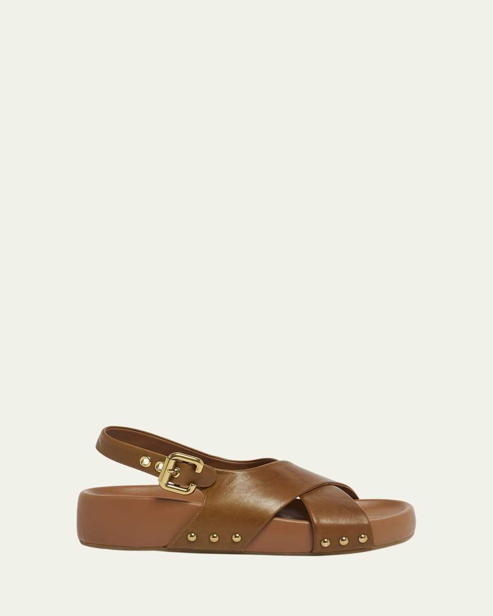 Mae Paddington Leather Crisscross Sandals